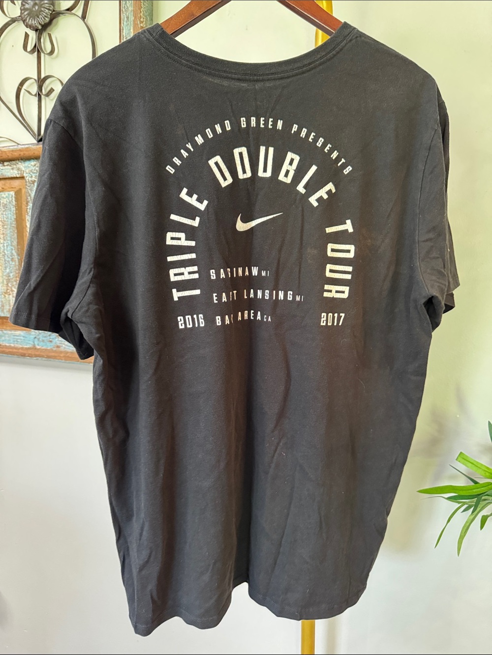 Nike Black Draymond Green  'Triple Double Tour' Graphic Short Sleeve Tee